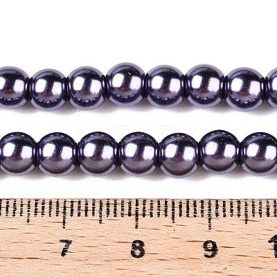 Baking Paint Pearlized Glass Pearl Round Bead Strands HY-Q003-10mm-73-1