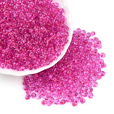 3/0 Baking Paint Glass Fringe Seed Beads SEED-A034-04D-1