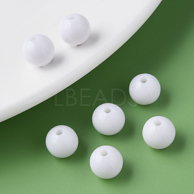 Opaque Acrylic Beads MACR-S370-C10mm-01-1