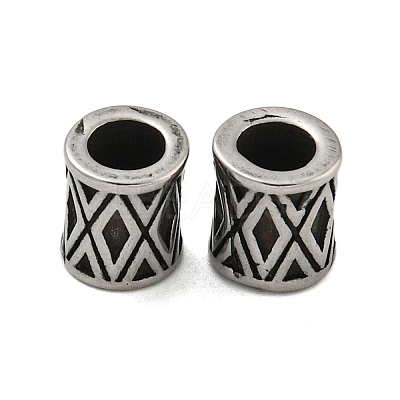 Column 304 Stainless Steel European Beads LS-STAS-E214-10AS-04-1