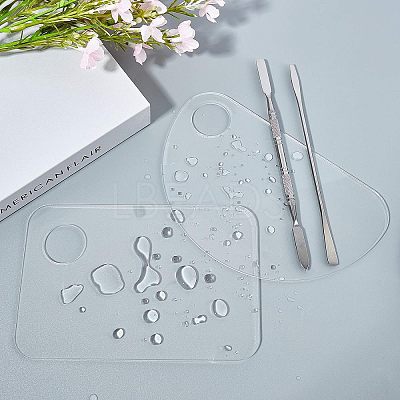 Transparent Acrylic Paint Palette AJEW-FG0001-17-1