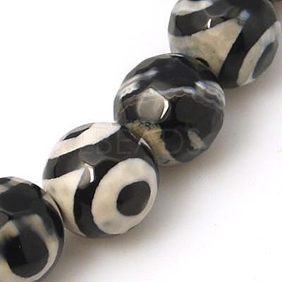 Tibetan Style 3-Eye dZi Beads TDZI-G341-8mm-08-1