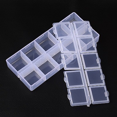 Cuboid Plastic Bead Containers CON-N007-02-1