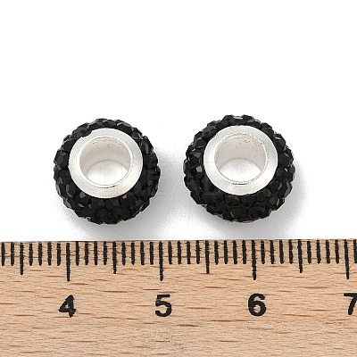 Alloy Rhinestone Clay Pave Beads ALRI-D300-03S-10-1