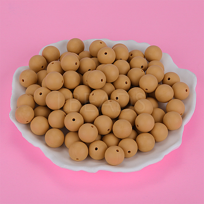 Round Silicone Focal Beads SI-JX0046A-115-1