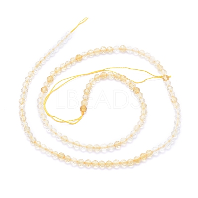 Natural Citrine Beads Strands G-I279-E10-1
