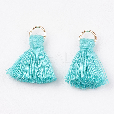 Polycotton(Polyester Cotton) Tassel Pendant Decorations X-FIND-S280-08-1