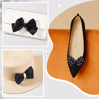 Bowknot Webbing Ribbon Shoe Decorations FIND-GA0004-33-1