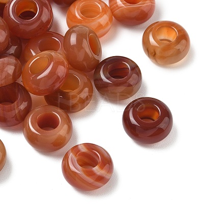 Natural Carnelian European Beads G-G740-14x8mm-15-1
