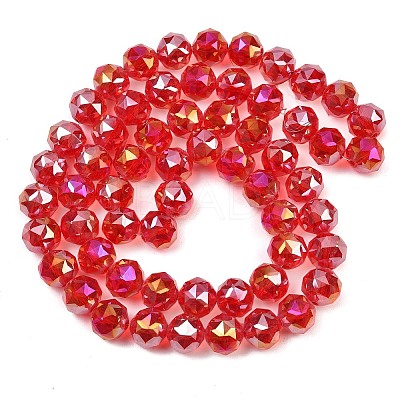Transparent Electroplate Glass Beads Strands EGLA-N002-34C-B15-1