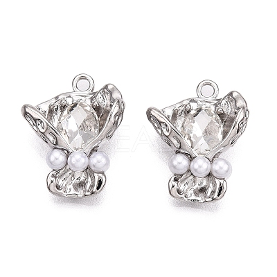 Rack Plating Alloy Rhinestone Pendants PALLOY-P303-09P-A-1