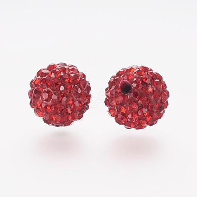 Polymer Clay Rhinestone Beads RB-K050-10mm-C22-1