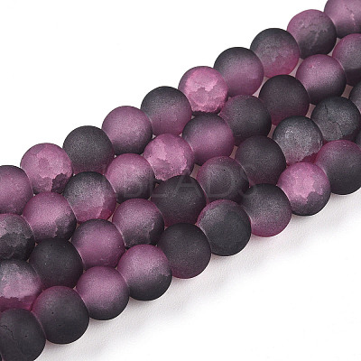 Crackle Glass Beads X1-GLAA-N009-6mm-09-1
