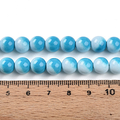 Baking Paint Glass Beads Strands DGLA-N012-8mm-05-1