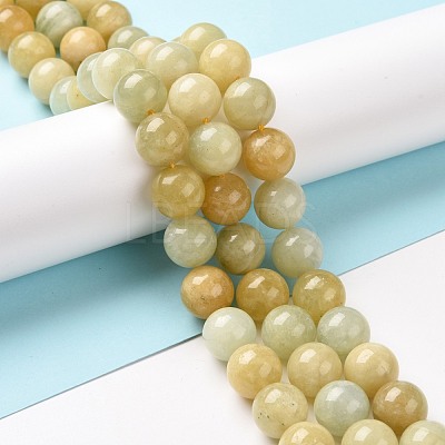 Natural Morganite Round Beads Strands G-C238-01C-1