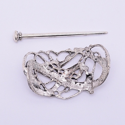 Tibetan Style Alloy Hair Forks OHAR-WH0016-30-1