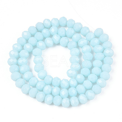 Opaque Solid Color Glass Beads Strands X-EGLA-A034-P8mm-D06-1