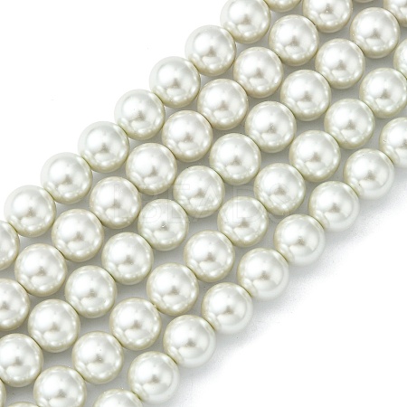 Eco-Friendly Dyed Glass Pearl Round Beads Strands HY-A002-10mm-RB009-1