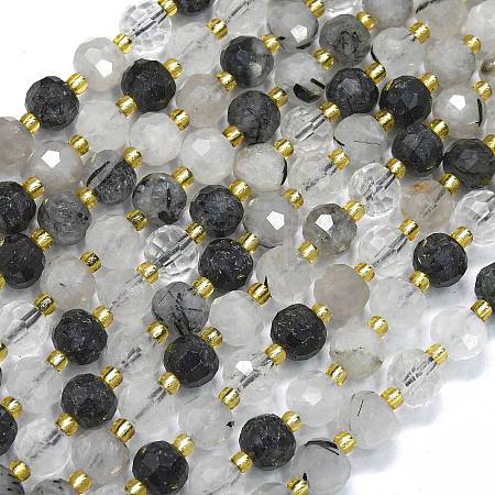 Natural Black Rutilated Quartz Strands G-K389-E04-01-1