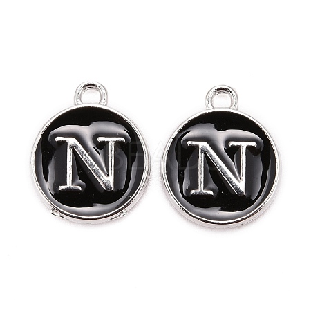 Platinum Plated Alloy Charms X-ENAM-S118-02N-P-1