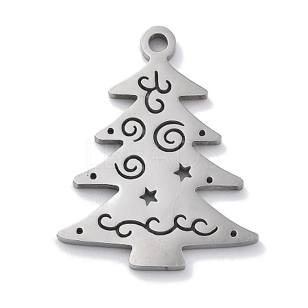 Christmas Theme Anti-Tarnish 304 Stainless Steel Pendants STAS-R003-04P-03-1