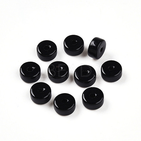 Opaque Solid Color Glass Beads X1-GLAA-N007-6x3mm-A01-1