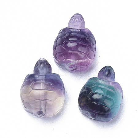 Carved Natural Fluorite Beads G-J387-39-1