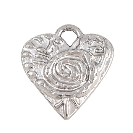 Textured 304 Stainless Steel Pendants STAS-D264-06A-P-1