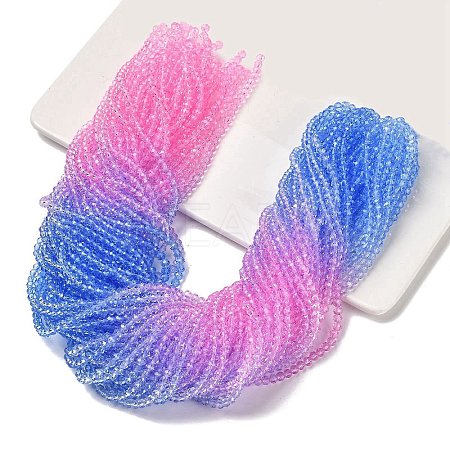Transparent Painted Glass Beads Strands DGLA-A034-T4mm-A08-1