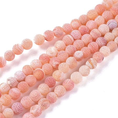 Natural Weathered Agate Beads Strands G-L534-07-6mm-1