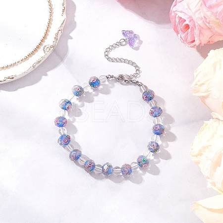 Lampwork Beaded Bracelets for Women BJEW-JB12135-01-1
