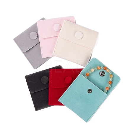 6Pcs 6 Style Square Velvet Jewelry Bags TP-LS0001-06-1