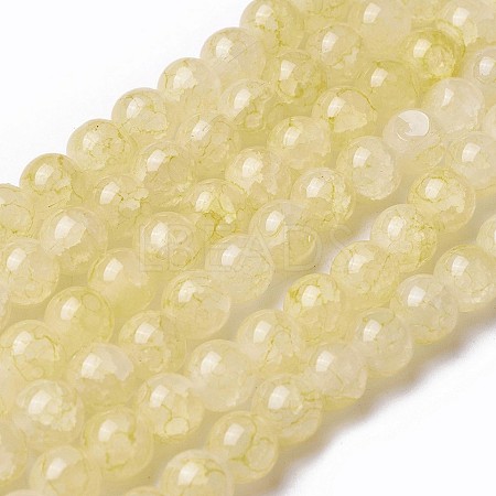 Spray Painted Glass Beads Strands X-GLAA-A038-C-41-1