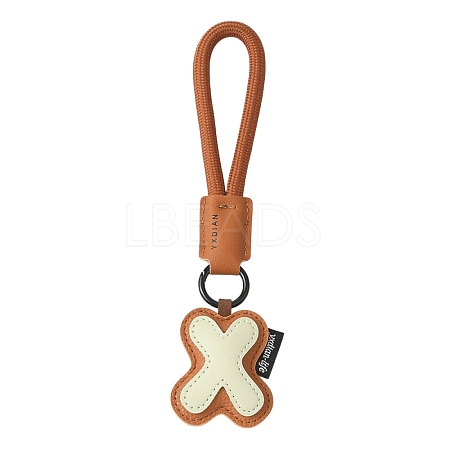 PU Leather Letter Pendant Decoration HJEW-YWC0002-001X-1