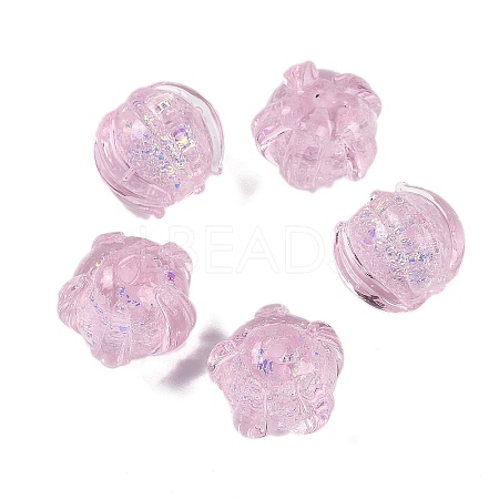 Handmade Gold Foil Lampwork Glass Beads FOIL-K003-03A-1