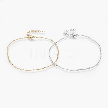 304 Stainless Steel Anklets AJEW-H013-03-1