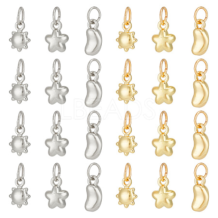 ARRICRAFT 24Pcs 6 Style Alloy Charms FIND-AR0003-88-1