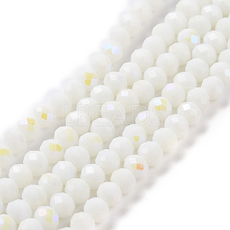 Electroplate Opaque Solid Color Glass Beads Strands EGLA-A044-P2mm-L01-1