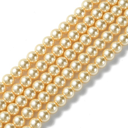 Dyed Glass Pearl Round Bead Strands X-HY-A002-6mm-RB072-1