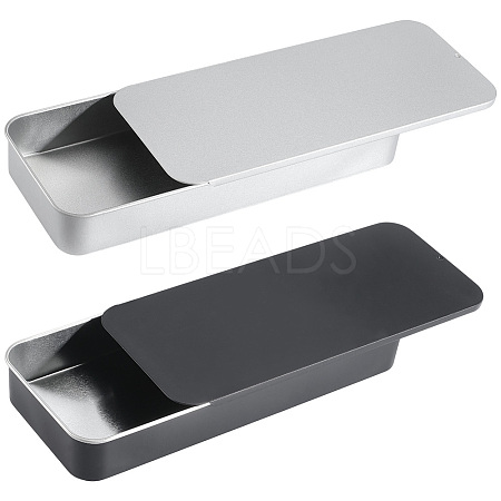 2Pcs Slide Top Tinplate Trinket Storage Boxes CON-SP0001-22A-01-1