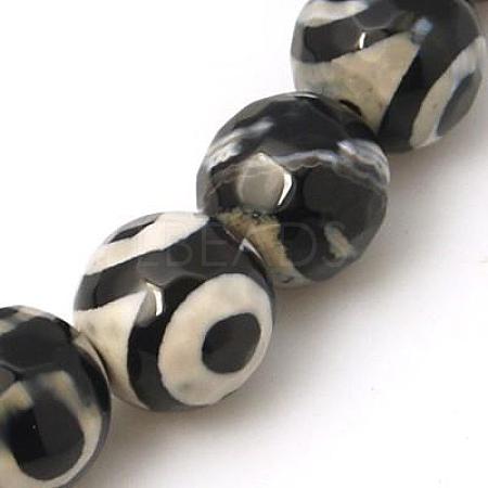 Tibetan Style 3-Eye dZi Beads TDZI-G341-8mm-08-1
