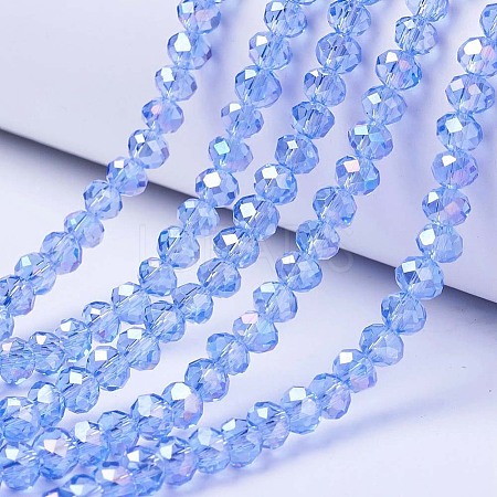 Electroplate Glass Beads Strands EGLA-A034-T2mm-B09-1