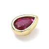 Teardrop Brass Micro Pave Cubic Zirconia Cabochons KK-P345-13G-B05-2