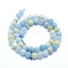 Natural Aquamarine Beads Strands G-D0013-67A-2