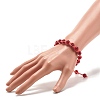 Sparkling Ball Rhinestone Braided Bead Bracelet for Women BJEW-JB07703-04-3