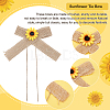 Polyester Ribbon Sunflower Bow DIY-WH0321-08-5
