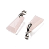 Natural Rose Quartz Faceted Pendants G-F774-02D-2