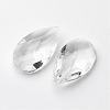 Faceted Teardrop Glass Pendants X-GLAA-R149-01-2