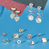   32Pcs 16 Style Alloy Stud Earring Findings FIND-PH0008-35-8