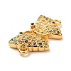 Brass Micro Pave Cubic Zirconia Links Connectors KK-G399-20-3